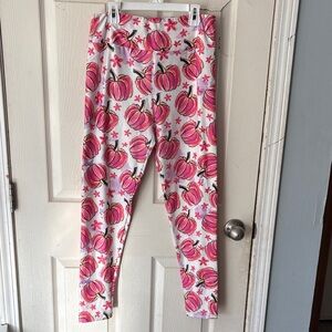 My LaLa leggings. Pink pumpkins. Size OS